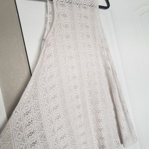 Mock Neck Crochet Tunic